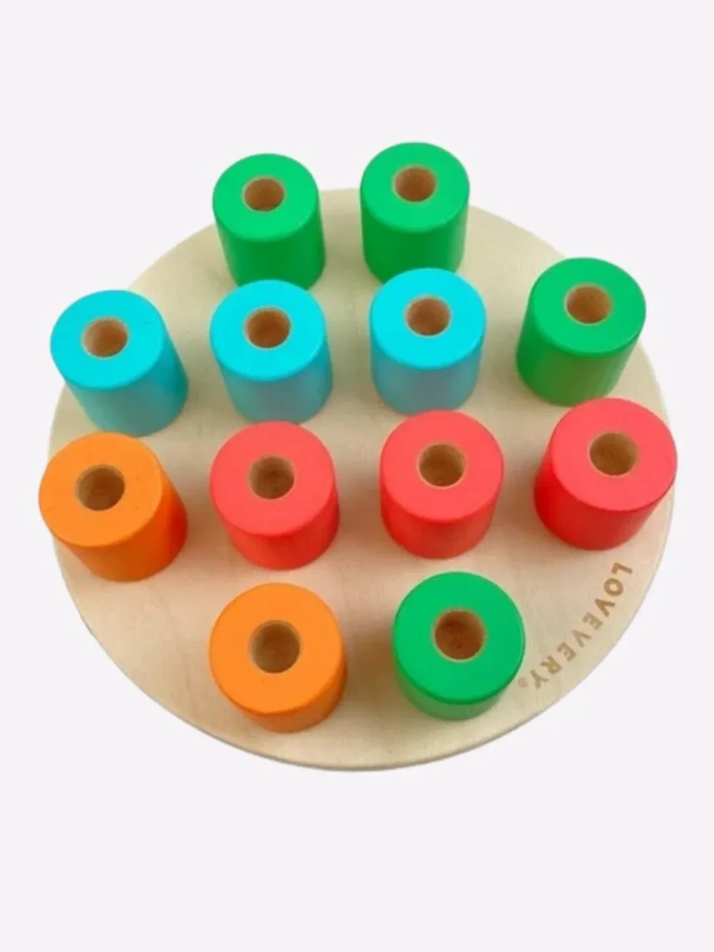 Lovevery Montessori Wooden Stacking Peg Board Adventurer Kit 16-18M Complete Set
